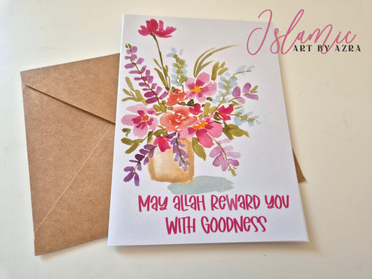 May Allah Reward You With Goodness — Greeting Card