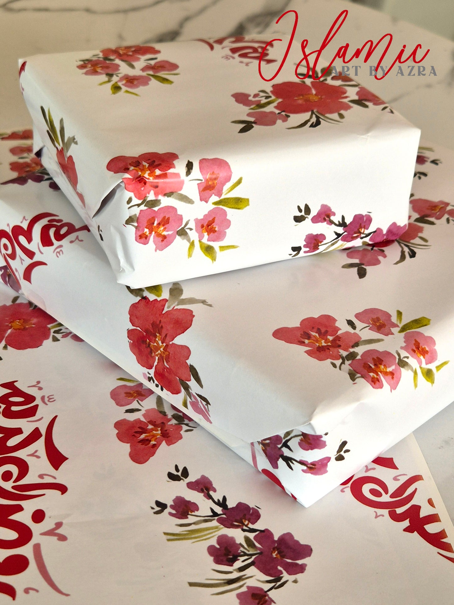 RAMADAN KAREEM FLORAL GIFT WRAPPING PAPER