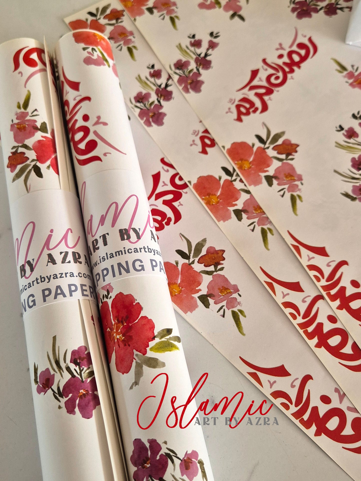 RAMADAN KAREEM FLORAL GIFT WRAPPING PAPER